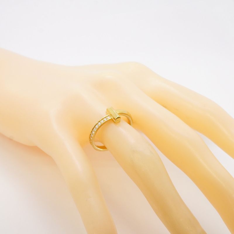 Tiffany & Co Ring T One 18K Yellow Gold Yellow Gold With Diamonds 008ct Size
