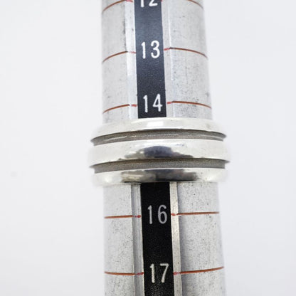 Tiffany & Co Ring Grooved/double Line Silver 925 Size 15 Ladies