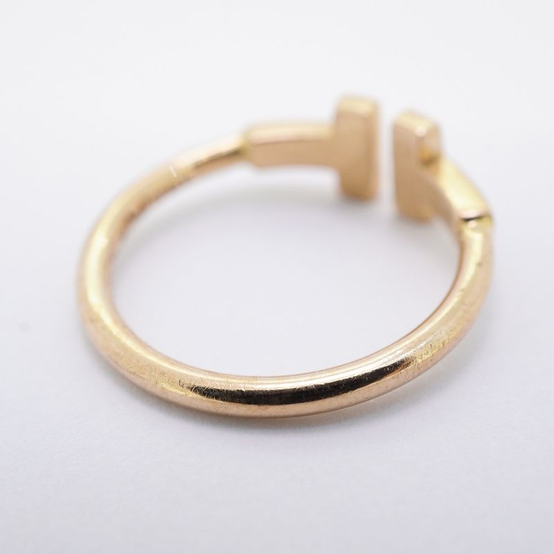 Tiffany & Co Ring T-wire 18K Pink Gold Pink Gold Diamond #105 Ladies