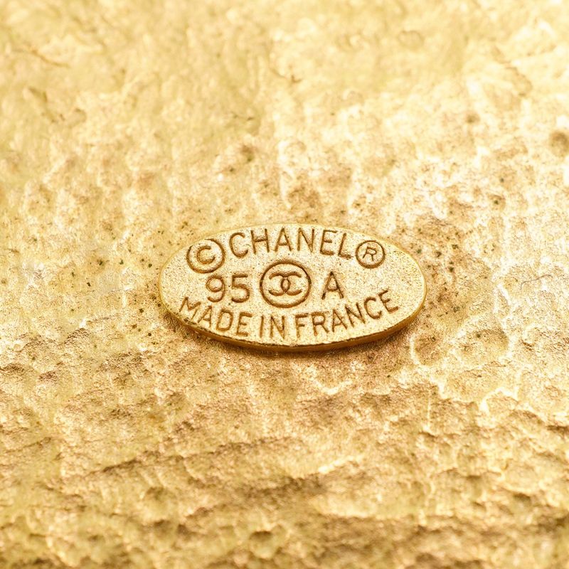 Chanel Brooch Vintage Coco Mark Round Shape Circle GP Plated Gold Ladies