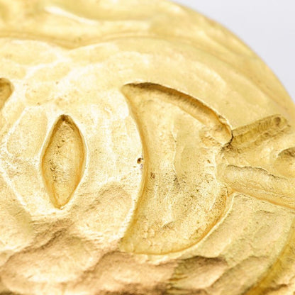 Chanel Brooch Vintage Coco Mark Round Shape Circle GP Plated Gold Ladies