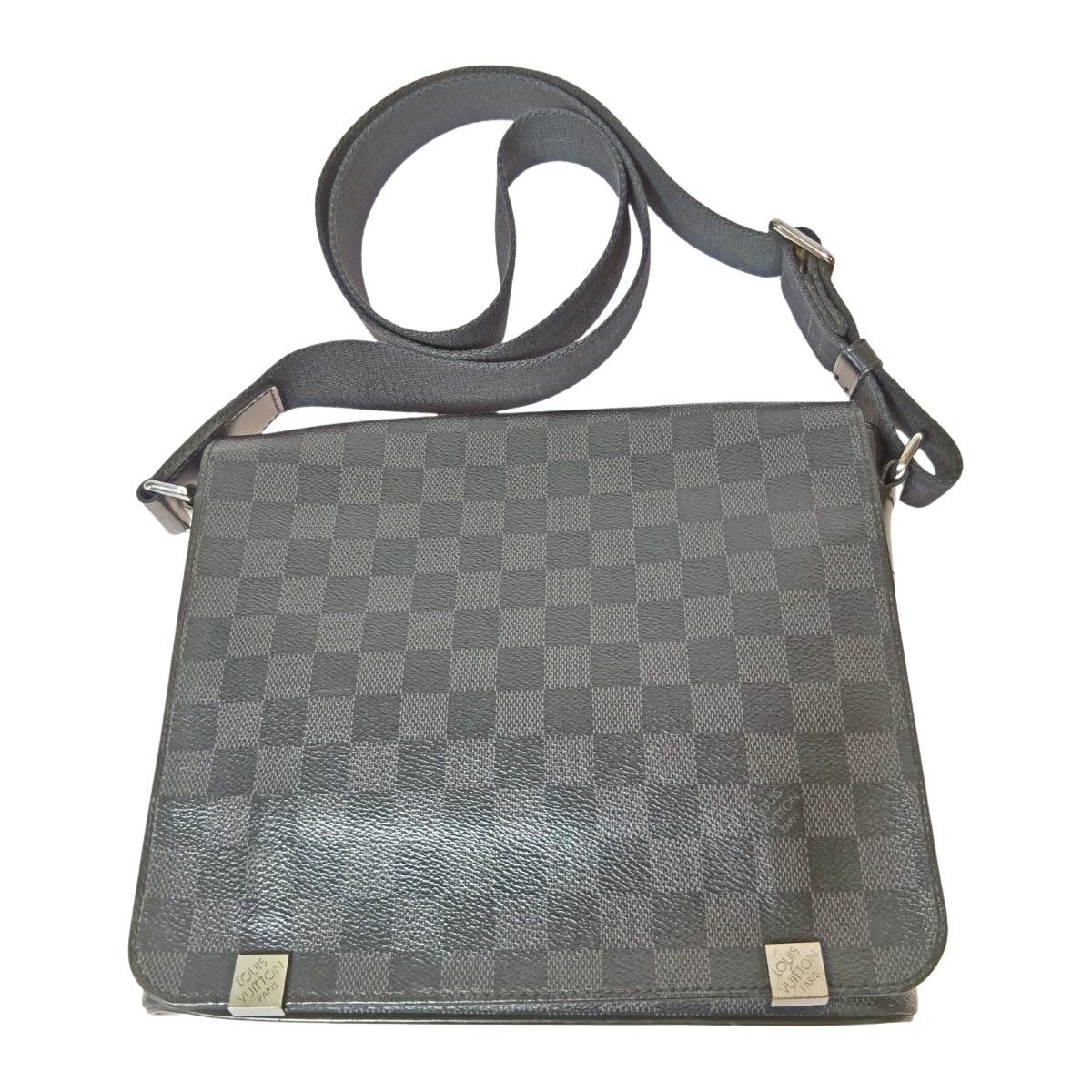Louis Vuitton Damier Graphite District PM Nm Shoulder Bag N41028 Black