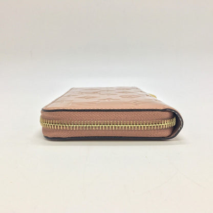 Louis Vuitton Vernis Zippy Wallet Rose Velour M91599 Beige