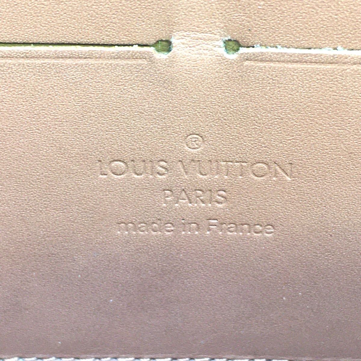 Louis Vuitton Vernis Zippy Wallet Rose Velour M91599 Beige