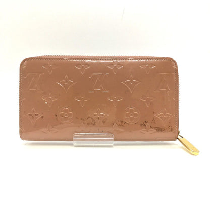 Louis Vuitton Vernis Zippy Wallet Rose Velour M91599 Beige