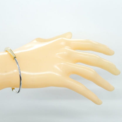 Tiffany & Co Bangle Lock Half Diamond 18K Yellow Gold Yellow Gold 18K White