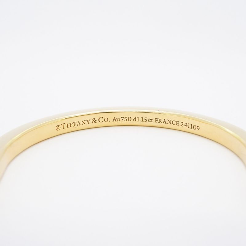 Tiffany & Co Bangle Lock Half Diamond 18K Yellow Gold Yellow Gold 18K White
