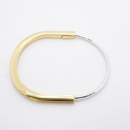 Tiffany & Co Bangle Lock Half Diamond 18K Yellow Gold Yellow Gold 18K White