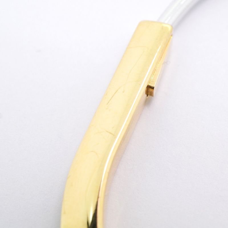 Tiffany & Co Bangle Lock Half Diamond 18K Yellow Gold Yellow Gold 18K White