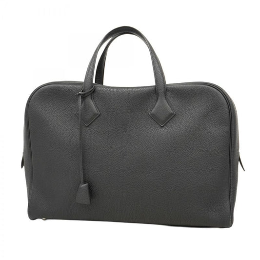 Hermes Briefcase Victoria 2 12H Taurillon Cles Mance Black Silver Hardware D