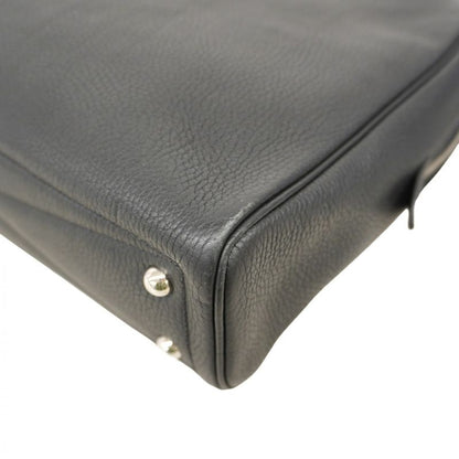 Hermes Briefcase Victoria 2 12H Taurillon Cles Mance Black Silver Hardware D