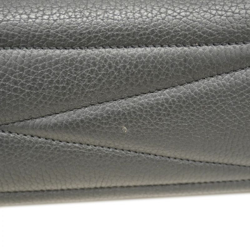 Hermes Briefcase Victoria 2 12H Taurillon Cles Mance Black Silver Hardware D