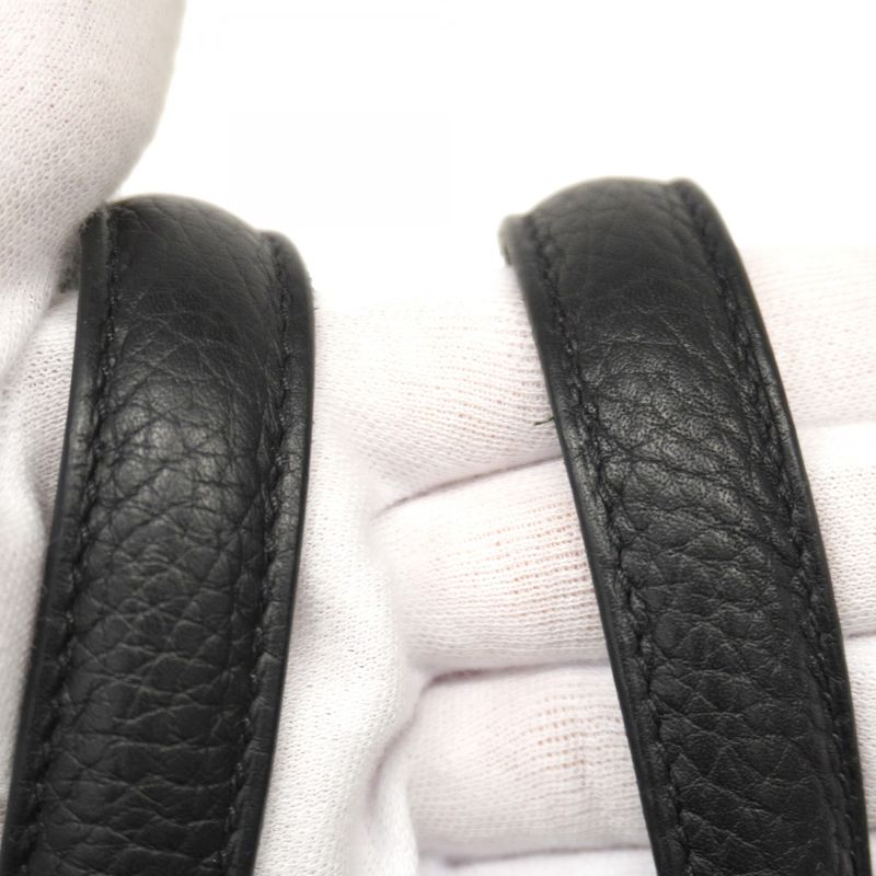 Hermes Briefcase Victoria 2 12H Taurillon Cles Mance Black Silver Hardware D