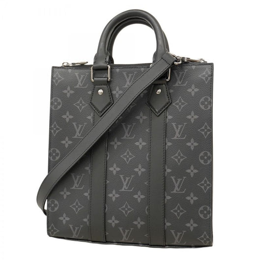 Louis Vuitton Tote Monogram Eclipse Sac Placross M46456 Black 2way Bag Men's