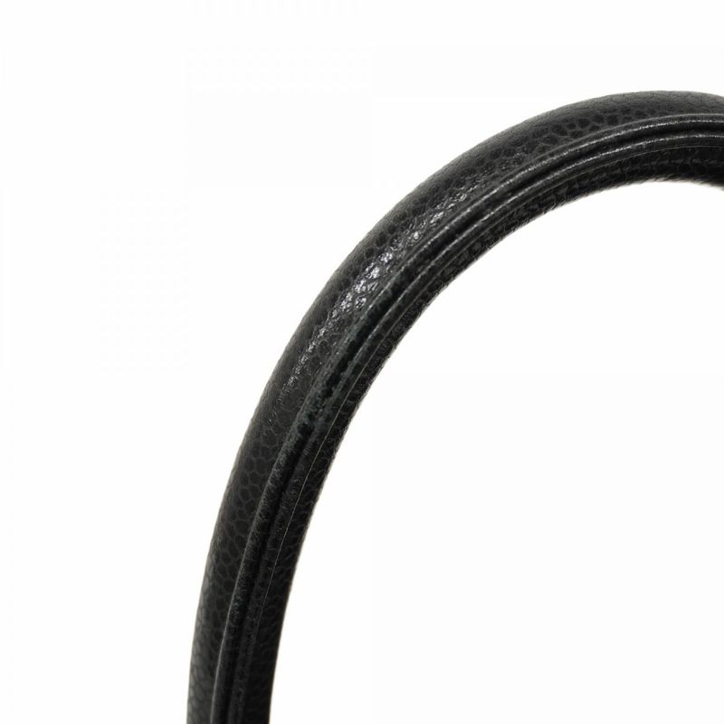 Chanel Handbag Matelasse Caviar Skin Black Silver Hardware Women