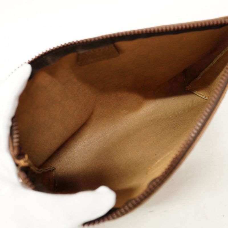 Gucci Clutch Bag GG Plus PVC Beige Men Women Unisex