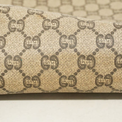 Gucci Clutch Bag GG Plus PVC Beige Men Women Unisex