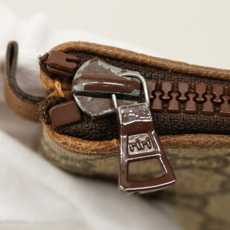 Gucci Clutch Bag GG Plus PVC Beige Men Women Unisex