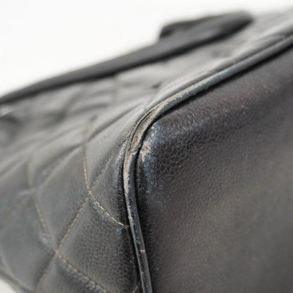 Chanel Tote Bag Revival Tote Caviar Skin Black Gold Hardware Women's