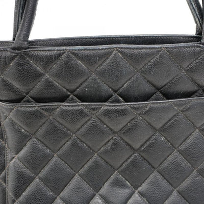 Chanel Tote Bag Revival Tote Caviar Skin Black Gold Hardware Women's