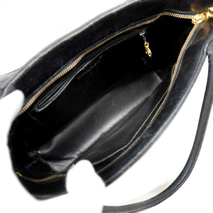 Chanel Tote Bag Revival Tote Caviar Skin Black Gold Hardware Women's