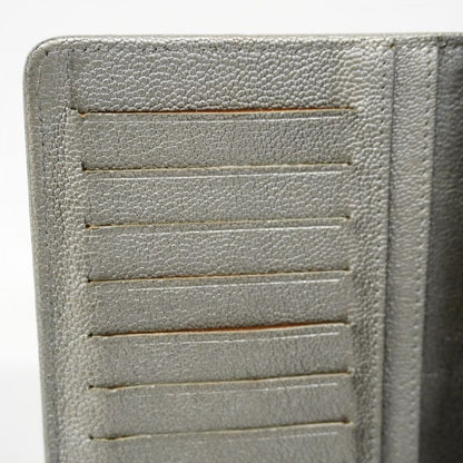 Chanel Long Wallet Bicolore Caviar Skin Silver Pink Gold Silver Hardware Women