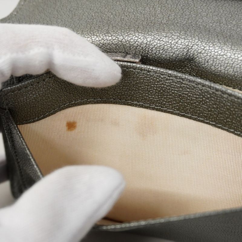 Chanel Long Wallet Bicolore Caviar Skin Silver Pink Gold Silver Hardware Women