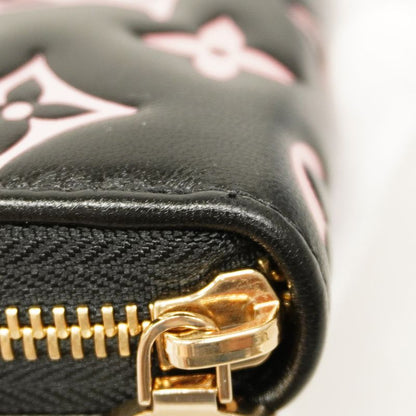 Louis Vuitton Long Wallet Monogram Embossed Zippy Wallet M12152 Black Pin Cles