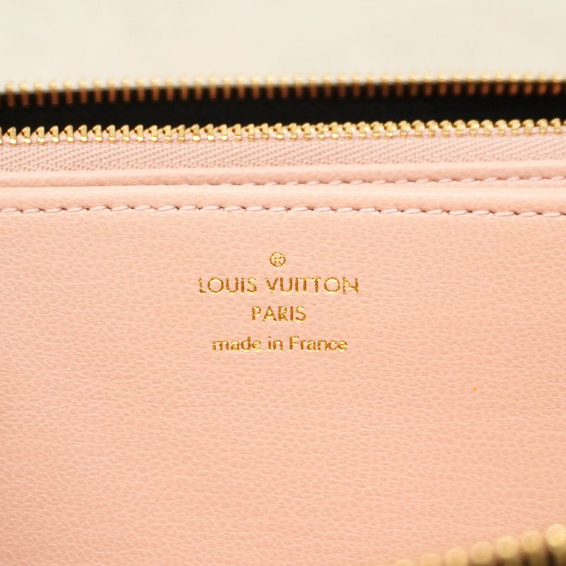 Louis Vuitton Long Wallet Monogram Embossed Zippy Wallet M12152 Black Pin Cles