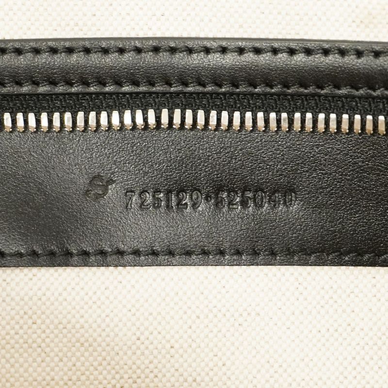 Gucci Boston Bag Jumbo GG 725129 Leather Black Silver Hardware 2way Bag Men's