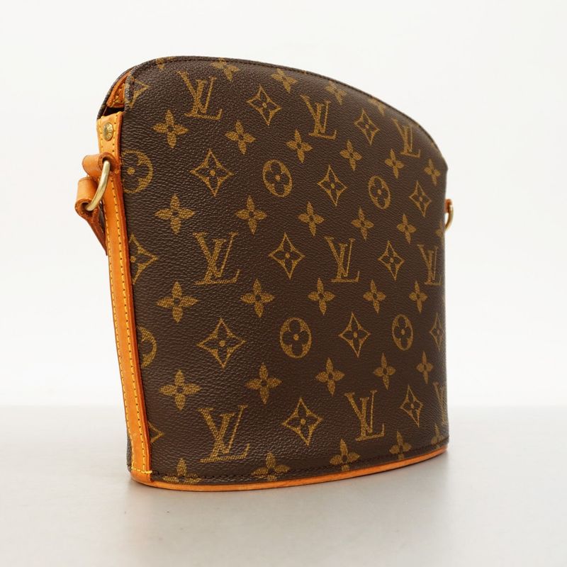 Louis Vuitton Shoulder Bag Monogram Drouot M51290 Brown Ladies