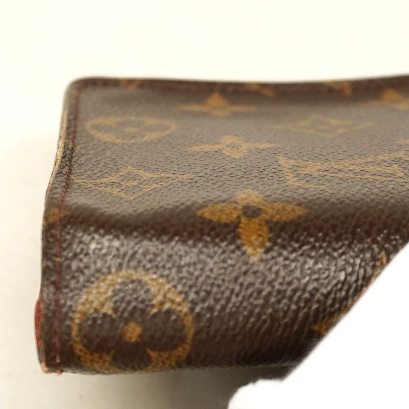 Louis Vuitton Wallet Monogram Compact Zip M61667 Brown Ladies