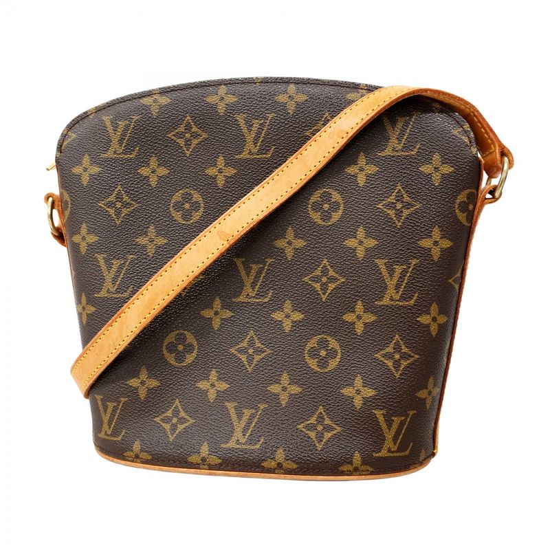 Louis Vuitton Shoulder Bag Monogram Drouot M51290 Brown Ladies