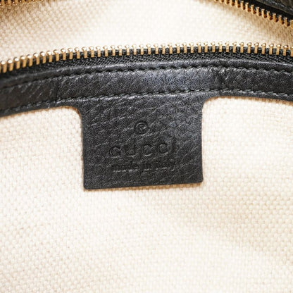Gucci Shoulder Bag Soho 308982 Leather Black Chien Pan Gold Hardware Women