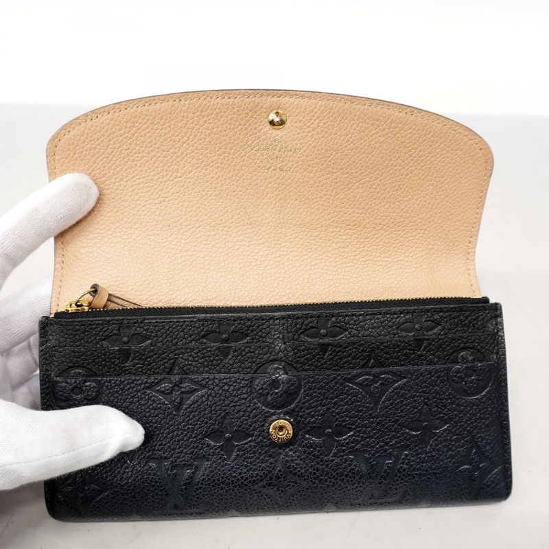Louis Vuitton Monogram And Empreinte Portefeuille Emilie Long Wallet M62369