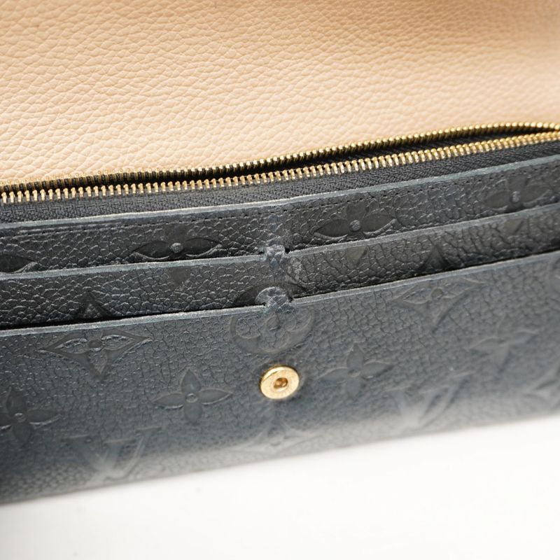 Louis Vuitton Monogram And Empreinte Portefeuille Emilie Long Wallet M62369
