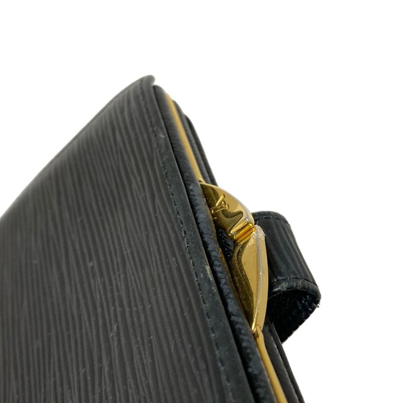 Louis Vuitton Epi Porte Monnaie Viennois M63242 Noir Black Leather