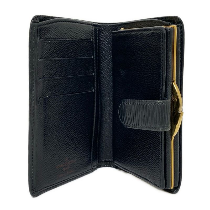 Louis Vuitton Epi Porte Monnaie Viennois M63242 Noir Black Leather