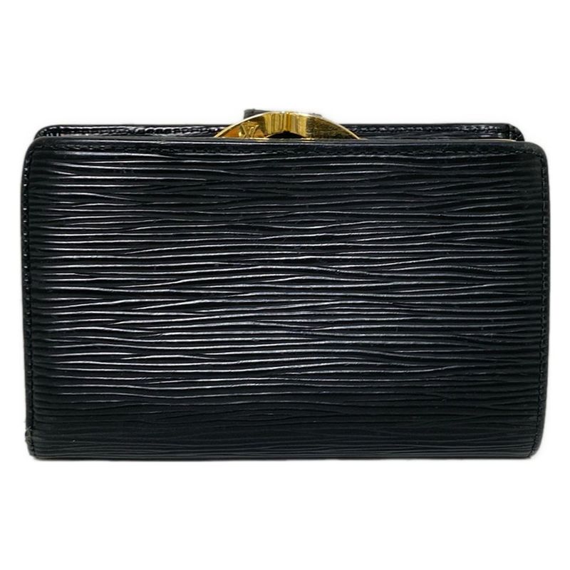 Louis Vuitton Epi Porte Monnaie Viennois M63242 Noir Black Leather