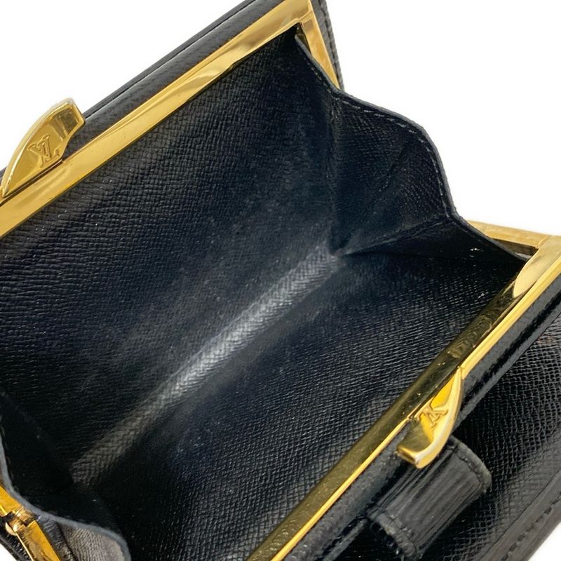 Louis Vuitton Epi Porte Monnaie Viennois M63242 Noir Black Leather