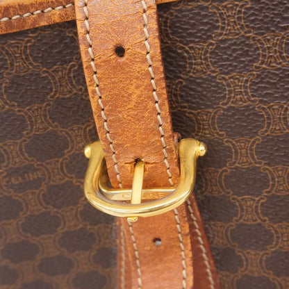 Celine Tote Bag Macadam PVC Brown Gold Hardware Women's