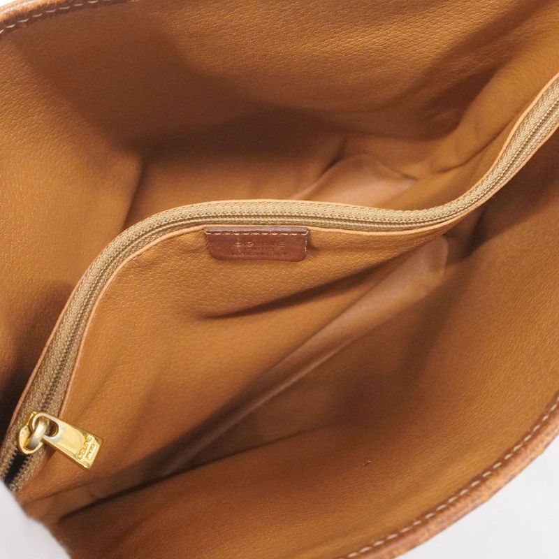 Celine Tote Bag Macadam PVC Brown Gold Hardware Women's