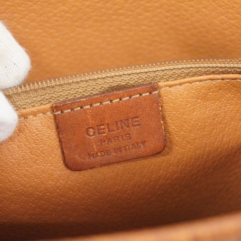 Celine Tote Bag Macadam PVC Brown Gold Hardware Women's