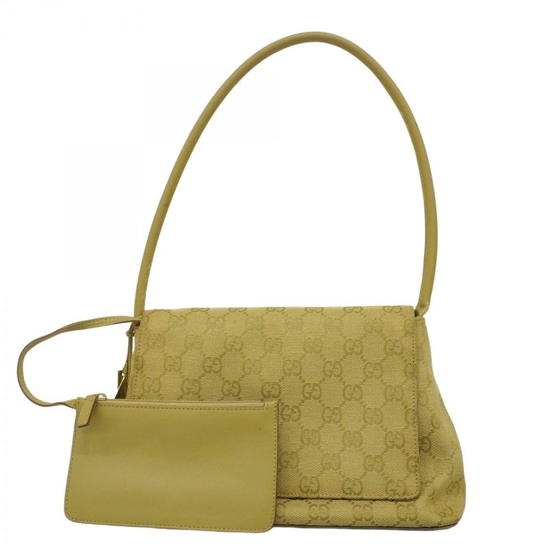 Gucci Shoulder Bag GG Canvas 90646 Canvas Beige Gold Hardware Women