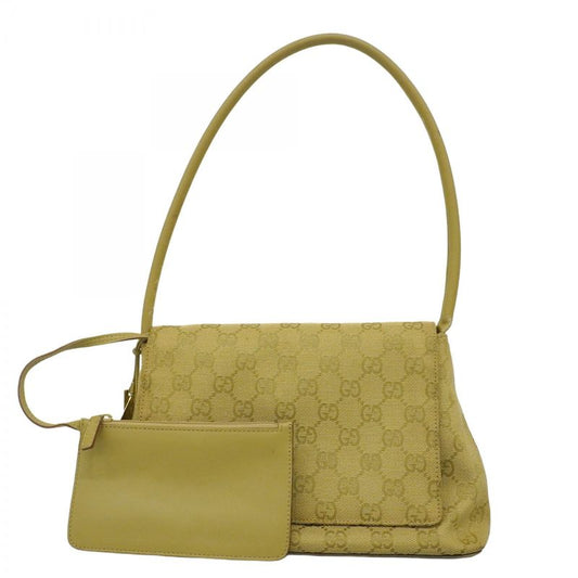 Gucci Shoulder Bag GG Canvas 90646 Canvas Beige Gold Hardware Women