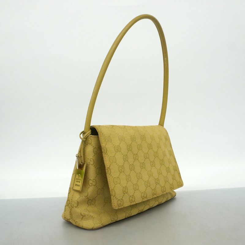 Gucci Shoulder Bag GG Canvas 90646 Canvas Beige Gold Hardware Women