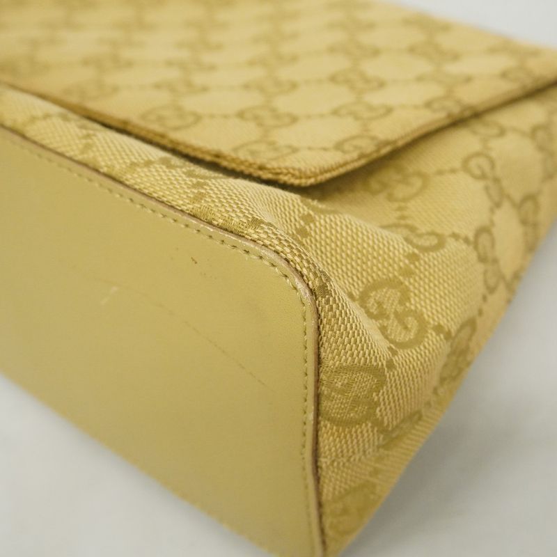 Gucci Shoulder Bag GG Canvas 90646 Canvas Beige Gold Hardware Women