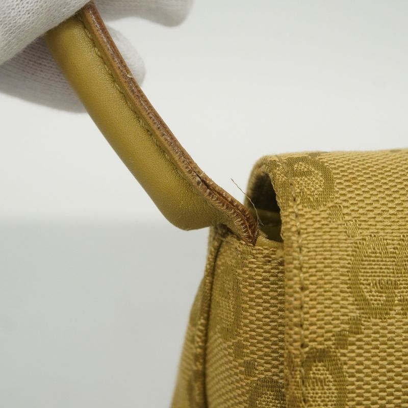 Gucci Shoulder Bag GG Canvas 90646 Canvas Beige Gold Hardware Women