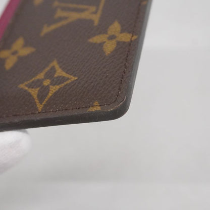 Louis Vuitton Card Case Monogram Porte Carthusanple M60703 Brown Fuchsia Ladies