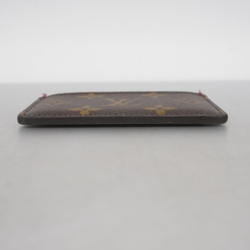 Louis Vuitton Card Case Monogram Porte Carthusanple M60703 Brown Fuchsia Ladies
